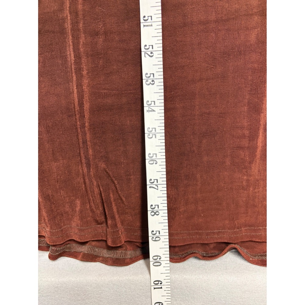 Jostar Maxi Dress Women Medium Brown Vintage 90s Slinky Knit Sleeveless USA Made - Picture 7 of 11